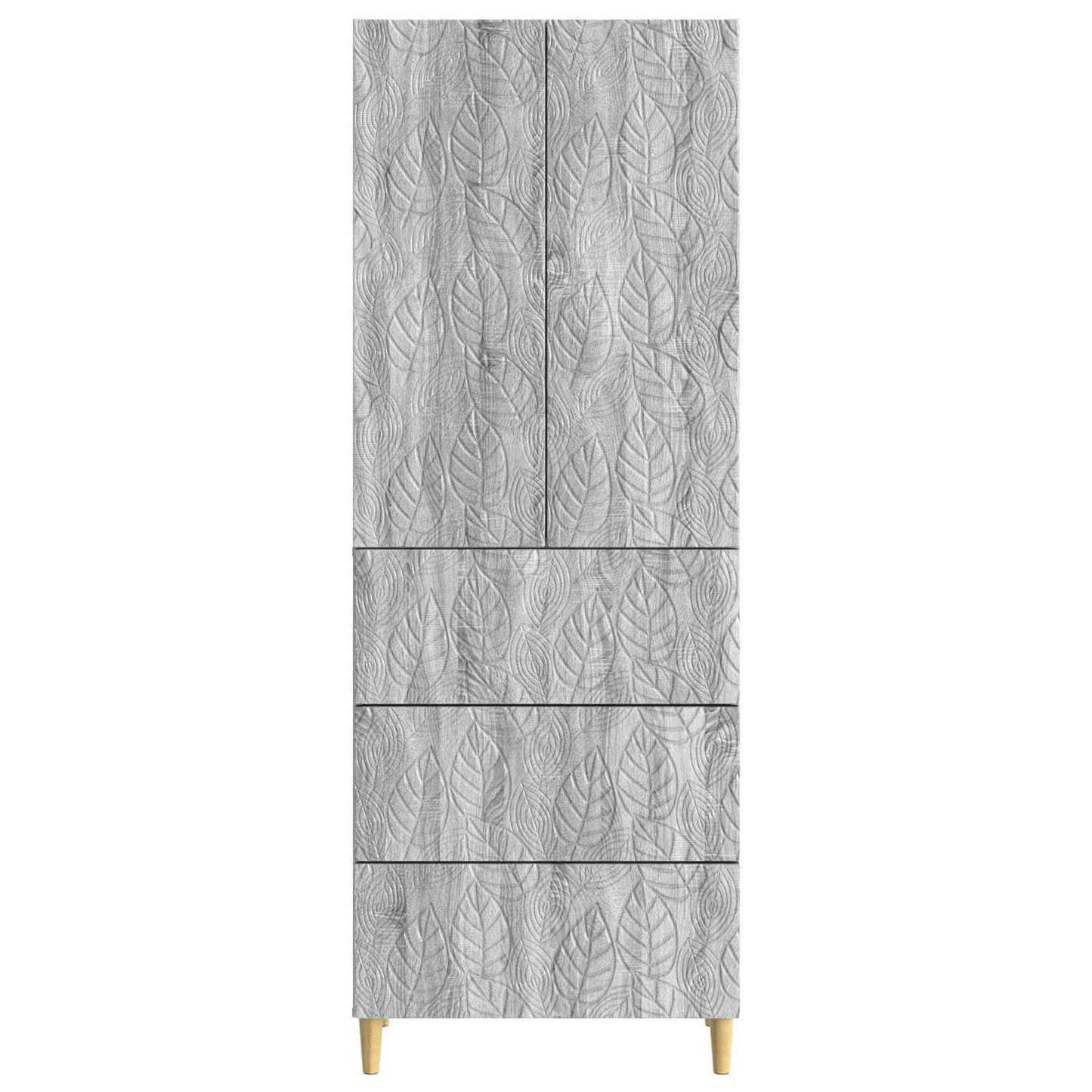 vidaXL Cabinet Set 2 pcs Grey Sonoma 66 x 34.5 x 90 cm Engineered Wood