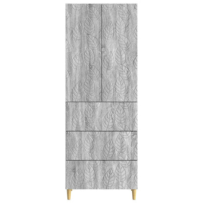 vidaXL Cabinet Set 2 pcs Grey Sonoma 66 x 34.5 x 90 cm Engineered Wood