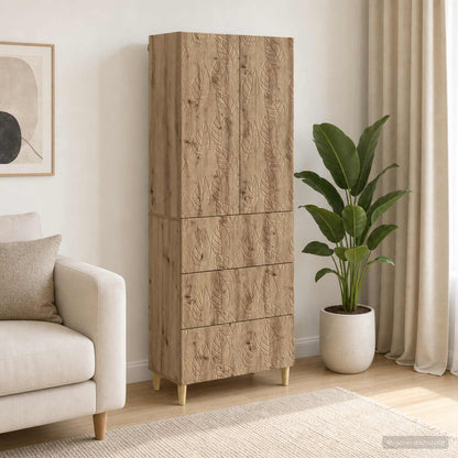 vidaXL Cabinet Set 2 pcs Artisan Oak 66 x 34.5 x 90 cm Engineered Wood