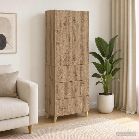vidaXL Cabinet Set 2 pcs Artisan Oak 66 x 34.5 x 90 cm Engineered Wood