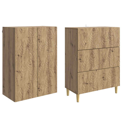 vidaXL Cabinet Set 2 pcs Artisan Oak 66 x 34.5 x 90 cm Engineered Wood