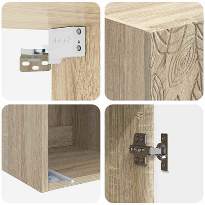 vidaXL Cabinet Set 2 pcs 33 x 34.5 x 90 cm Engineered Wood Sonoma Oak