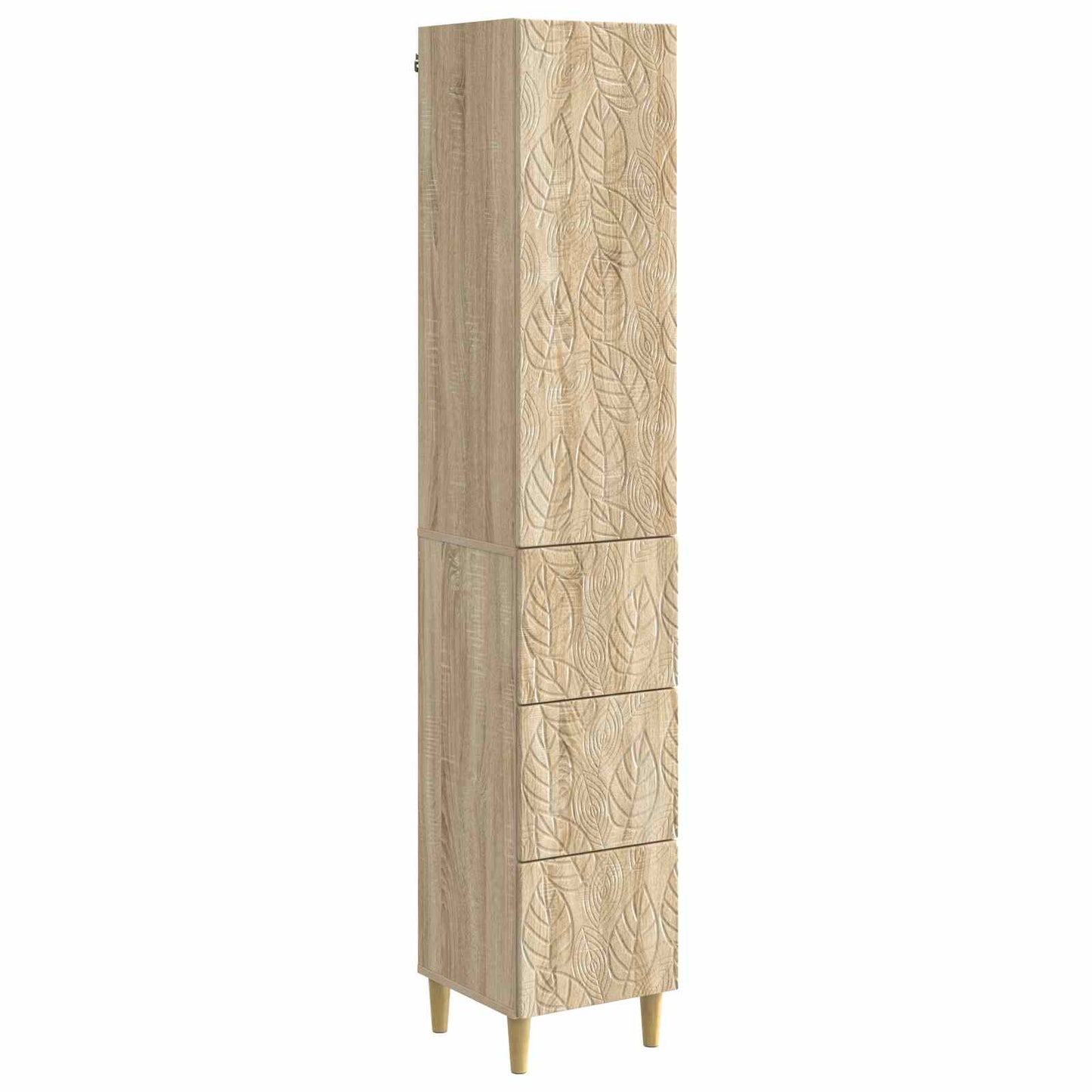vidaXL Cabinet Set 2 pcs 33 x 34.5 x 90 cm Engineered Wood Sonoma Oak