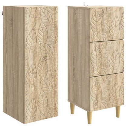 vidaXL Cabinet Set 2 pcs 33 x 34.5 x 90 cm Engineered Wood Sonoma Oak