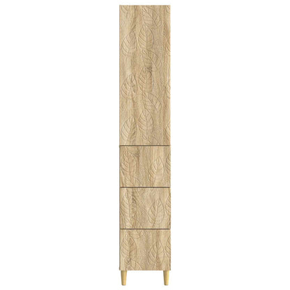 vidaXL Cabinet Set 2 pcs 33 x 34.5 x 90 cm Engineered Wood Sonoma Oak