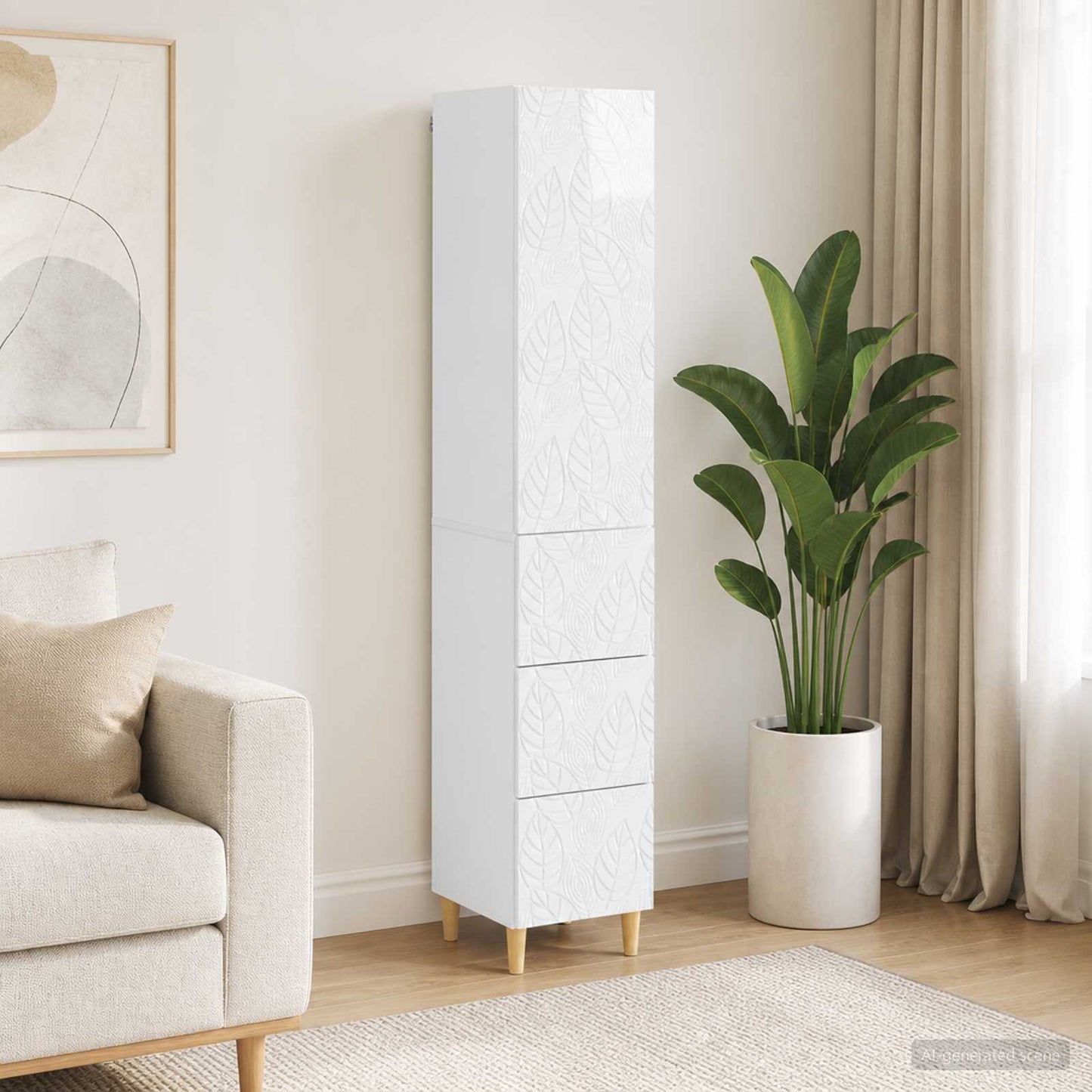 vidaXL Cabinet Set 2 pcs 33 x 34.5 x 90 cm Engineered Wood