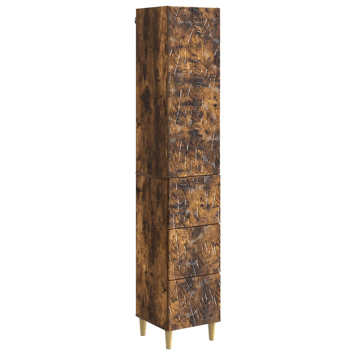 vidaXL Cabinet Set 2 pcs Smoked Oak 33 x 34.5 x 90 cm Engineered Wood