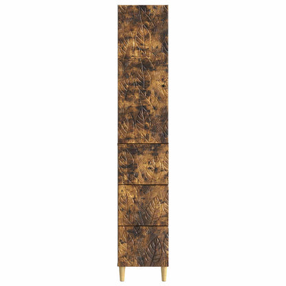 vidaXL Cabinet Set 2 pcs 33 x 34.5 x 90 cm Engineered Wood Smoked Oak