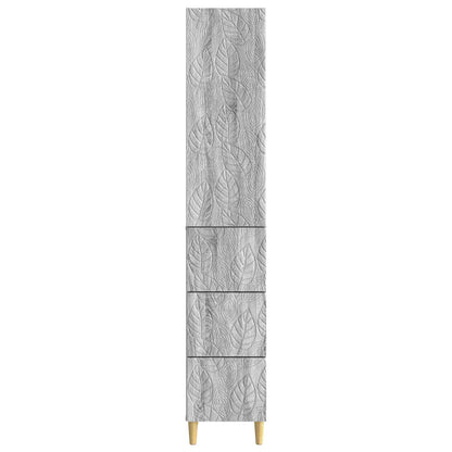 vidaXL Cabinet Set 2 pcs 33 x 34.5 x 90 cm Engineered Wood Grey Sonoma