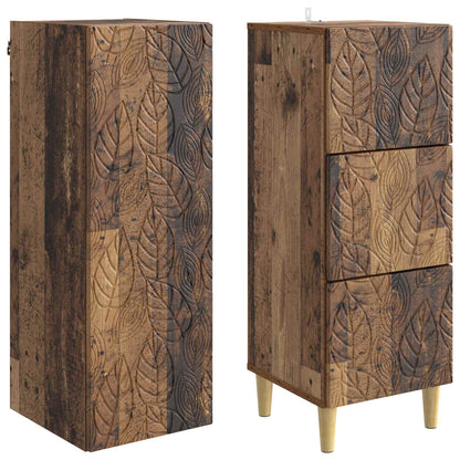 vidaXL Cabinet Set 2 pcs 33 x 34.5 x 90 cm Engineered Wood Old Wood