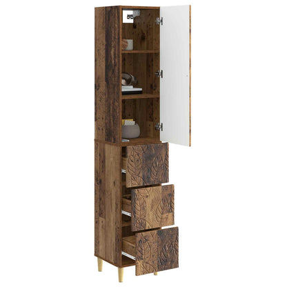 vidaXL Cabinet Set 2 pcs 33 x 34.5 x 90 cm Engineered Wood Old Wood
