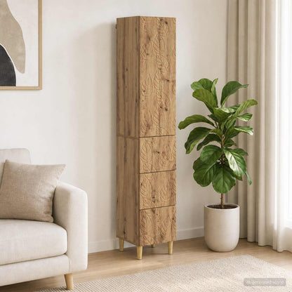 vidaXL Cabinet Set 2 pcs Artisan Oak 33 x 34.5 x 90 cm Engineered Wood