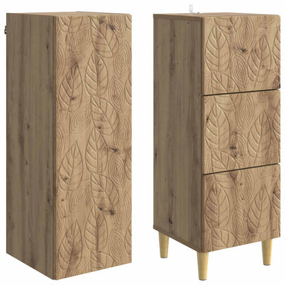 vidaXL Cabinet Set 2 pcs Artisan Oak 33 x 34.5 x 90 cm Engineered Wood
