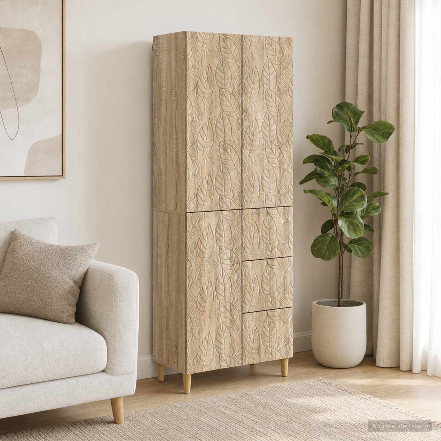 vidaXL 2 pcs Sonoma Oak