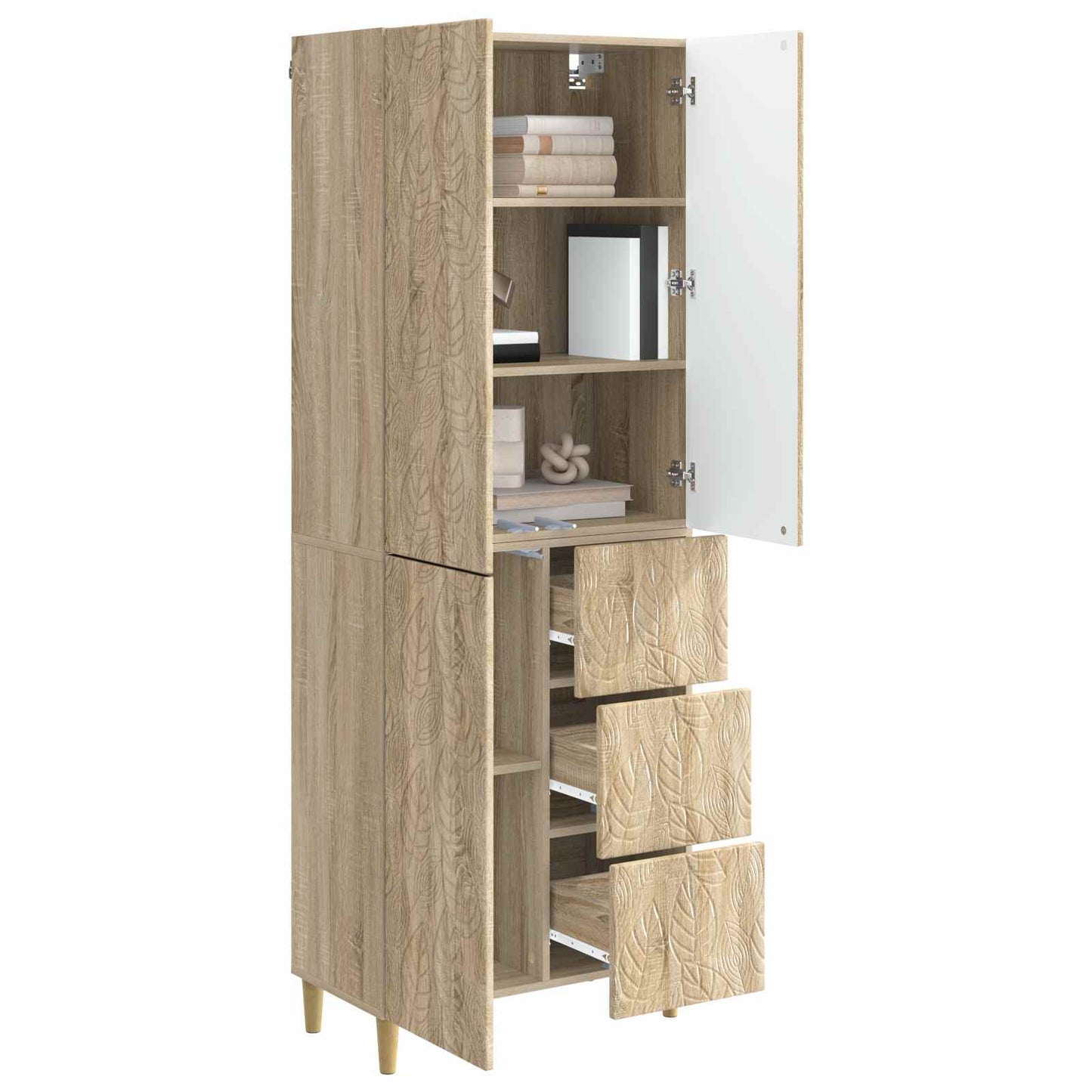 vidaXL 2 pcs Sonoma Oak