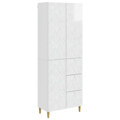 vidaXL 2 pcs High Gloss White
