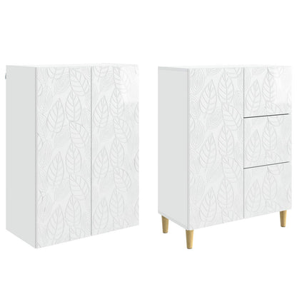 vidaXL 2 pcs High Gloss White
