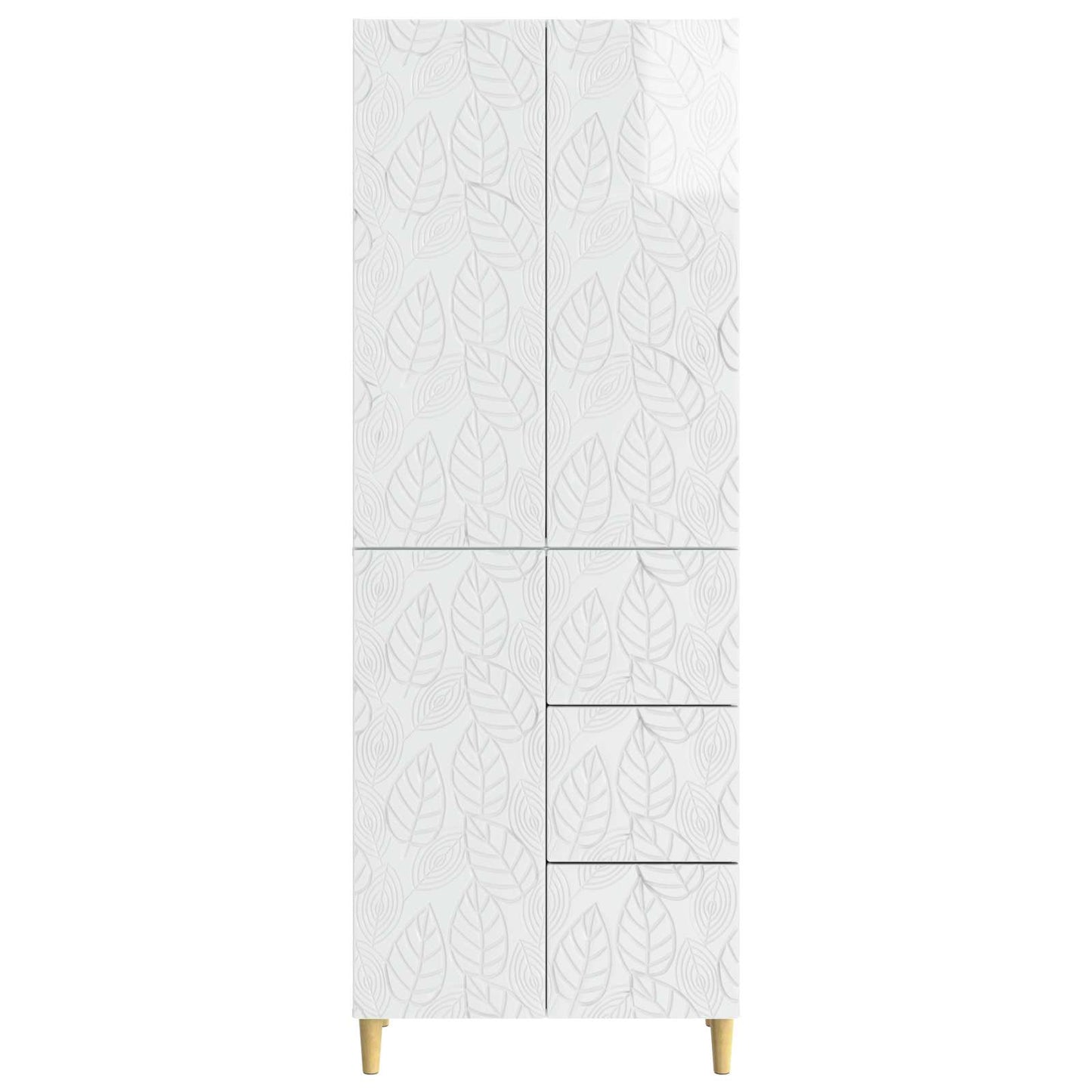 vidaXL 2 pcs High Gloss White