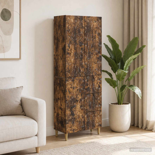 vidaXL 2 pcs Smoked Oak