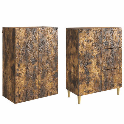 vidaXL 2 pcs Smoked Oak