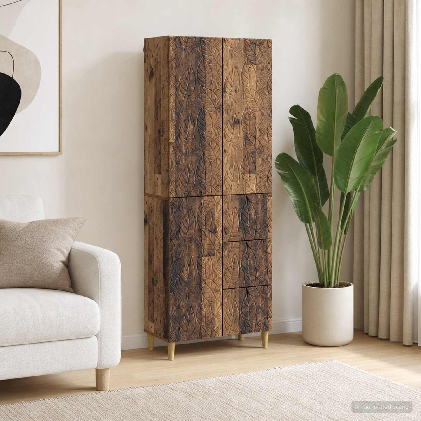 vidaXL 2 pcs Old Wood