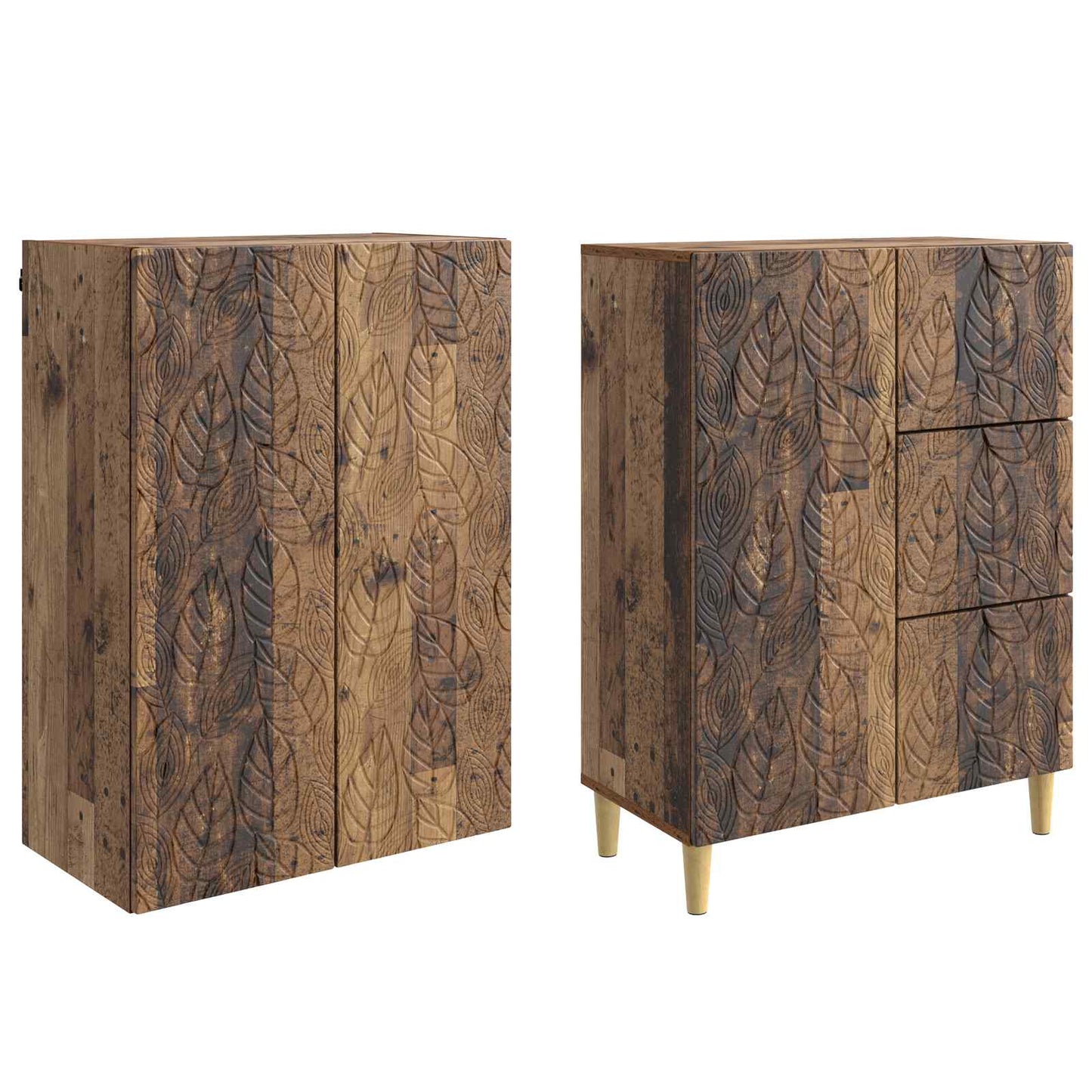 vidaXL 2 pcs Old Wood