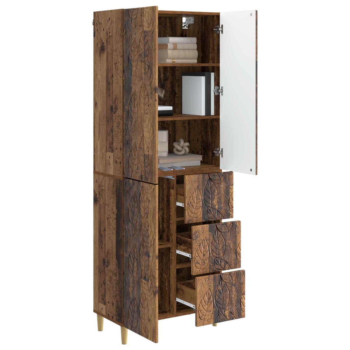 vidaXL 2 pcs Old Wood