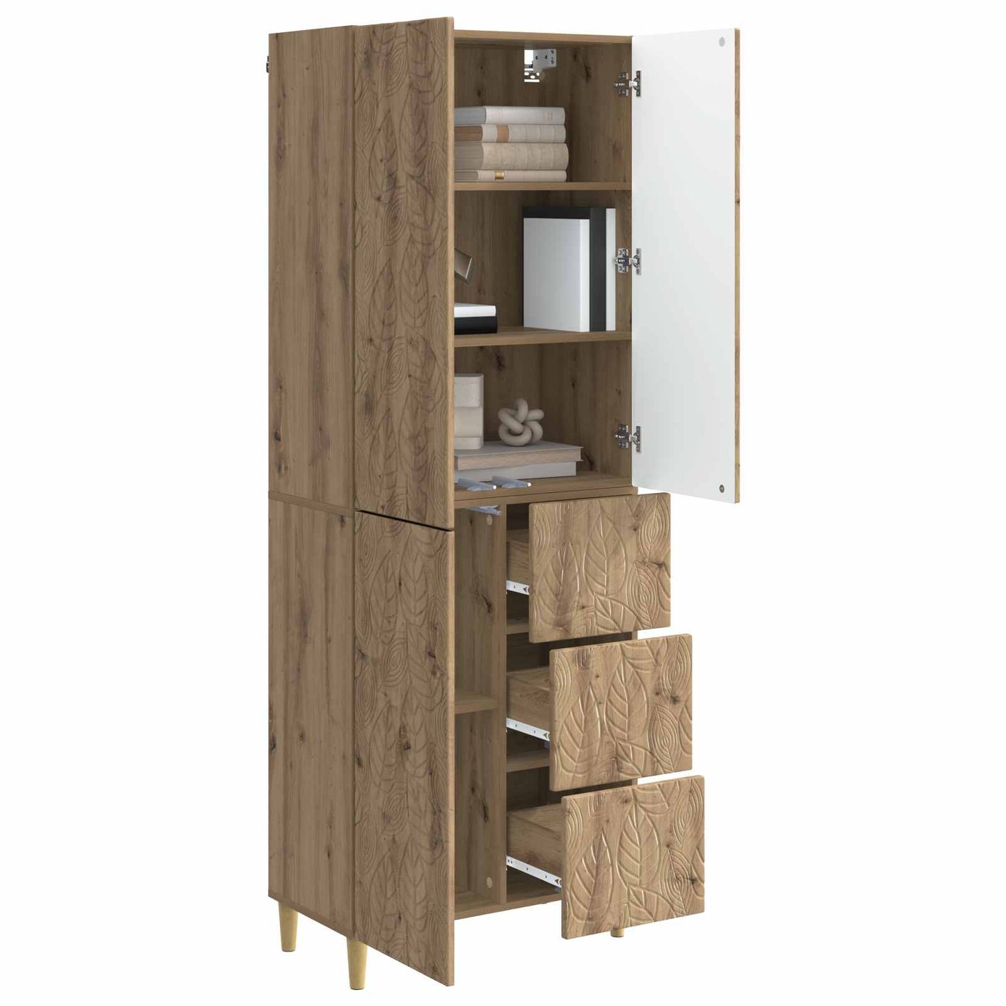 vidaXL 2 pcs Artisan Oak