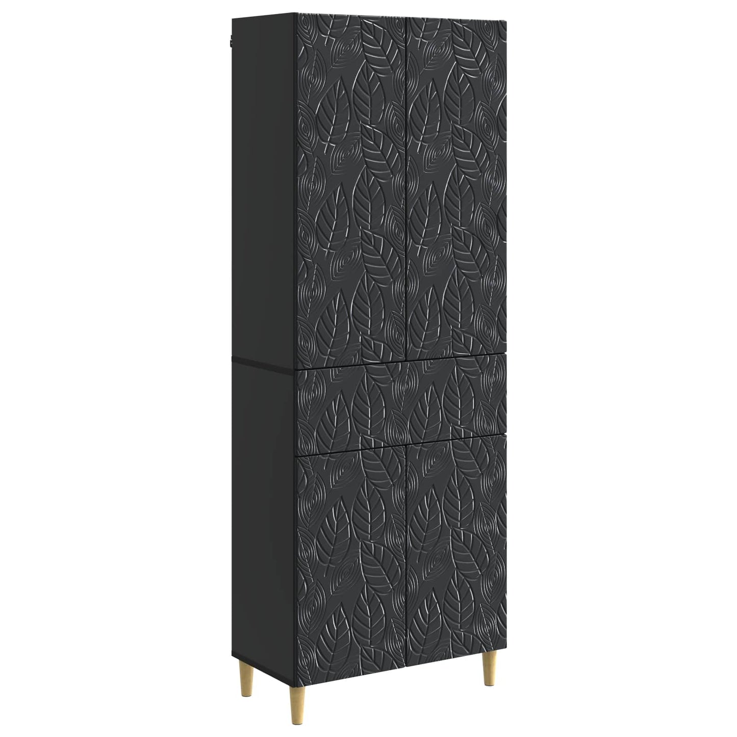 vidaXL Cabinet Set 2 pcs Black Engineered Wood