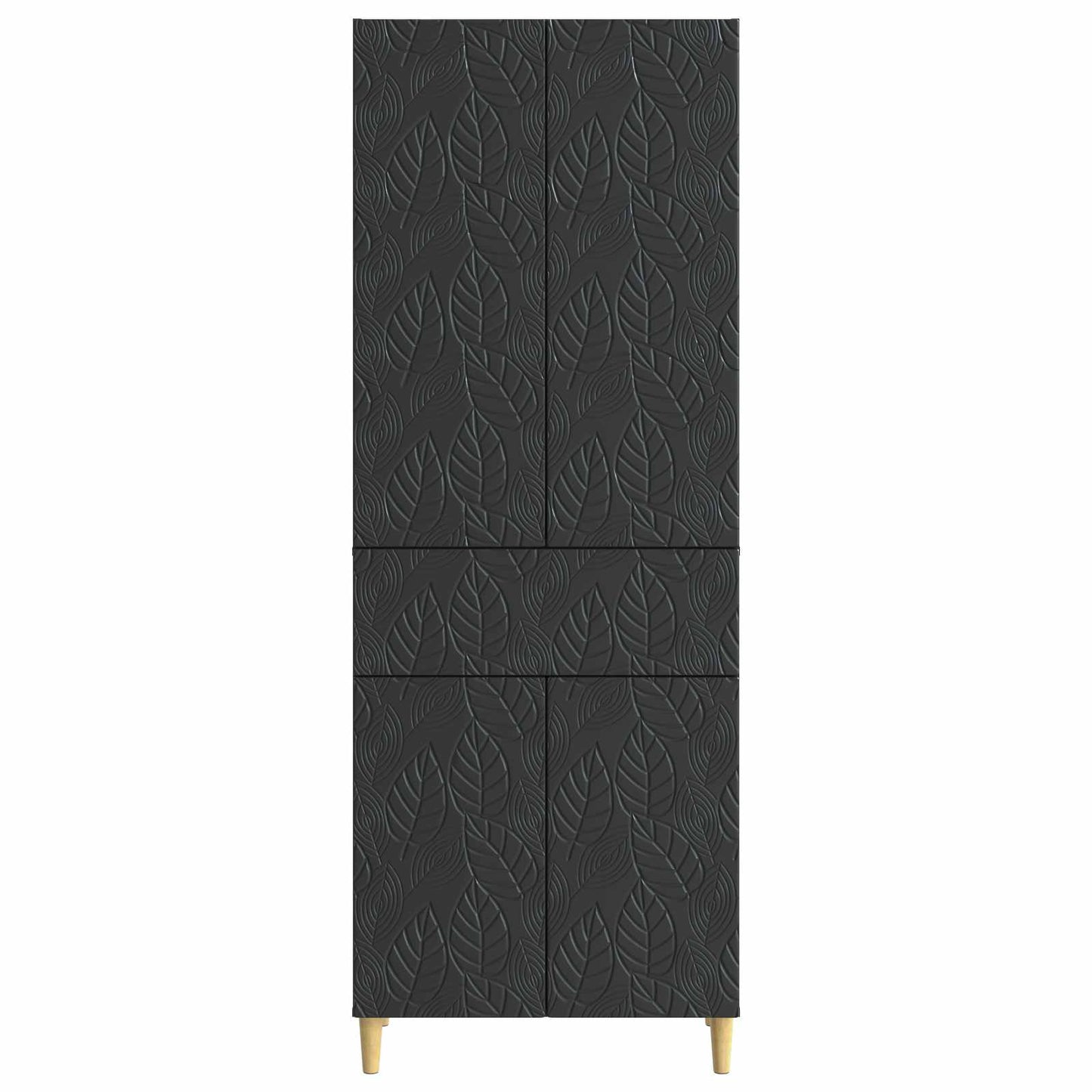 vidaXL Cabinet Set 2 pcs Black Engineered Wood