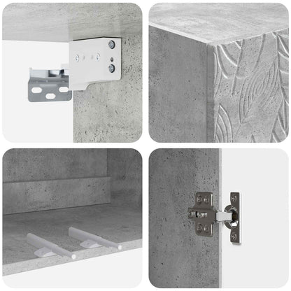 vidaXL Cabinet Set 2 pcs Concrete Grey Engineered Wood