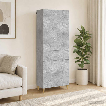 vidaXL Cabinet Set 2 pcs Concrete Grey Engineered Wood