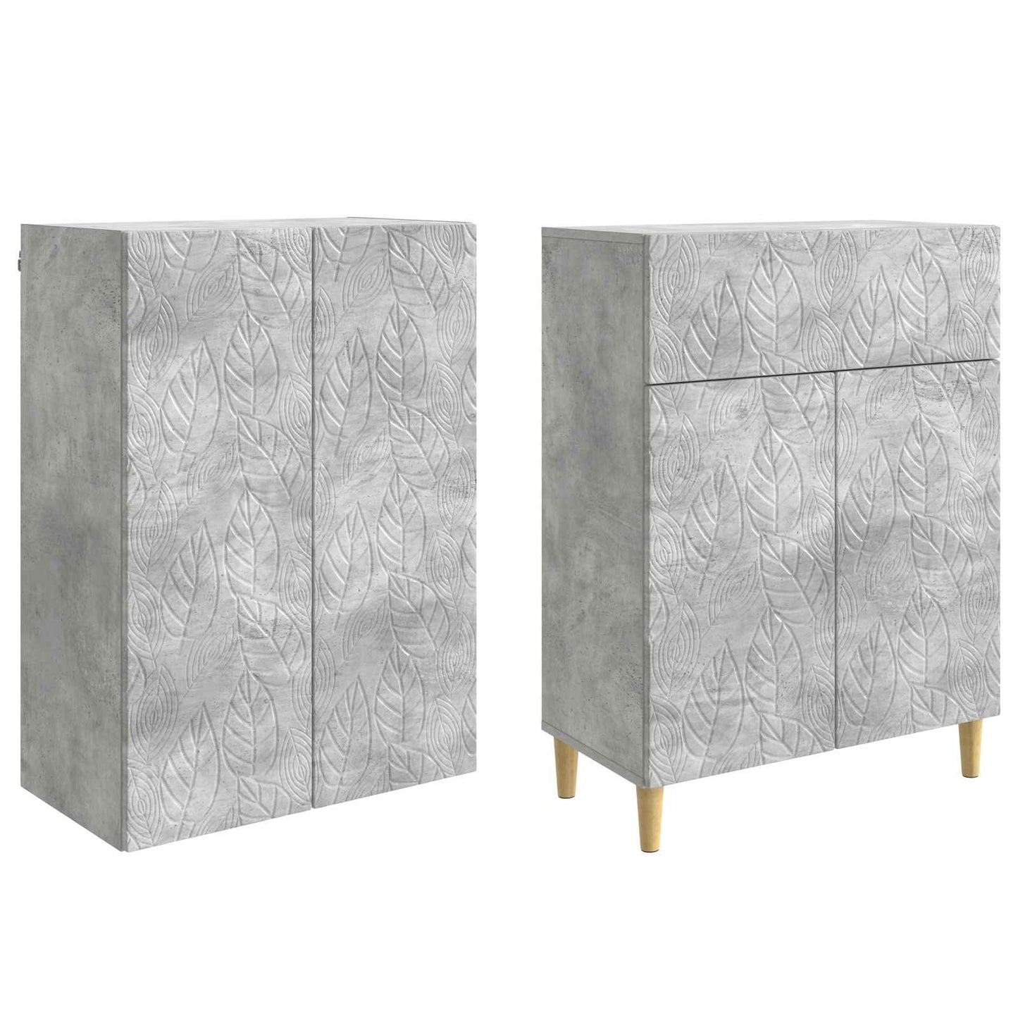 vidaXL Cabinet Set 2 pcs Concrete Grey Engineered Wood