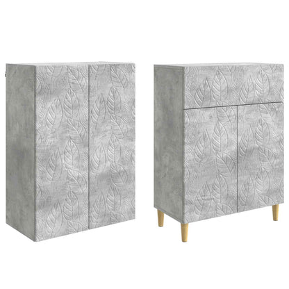 vidaXL Cabinet Set 2 pcs Concrete Grey Engineered Wood