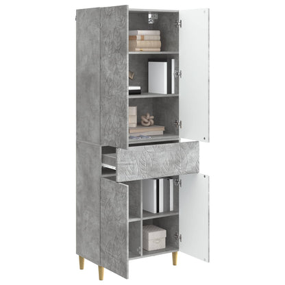 vidaXL Cabinet Set 2 pcs Concrete Grey Engineered Wood
