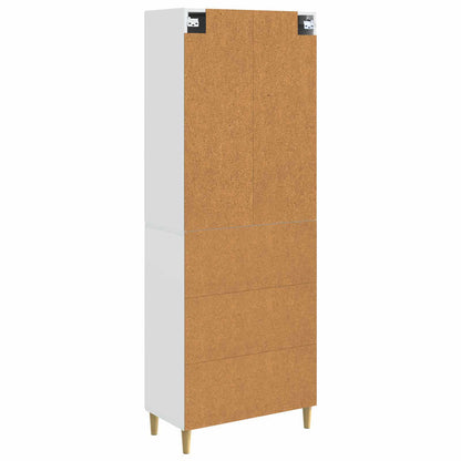 vidaXL Cabinet Set 2 pcs High Gloss White Engineered Wood