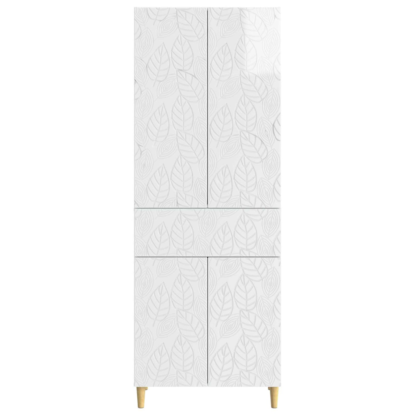 vidaXL Cabinet Set 2 pcs High Gloss White Engineered Wood