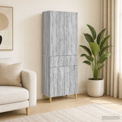 vidaXL Cabinet Set 2 pcs Grey Sonoma Engineered Wood