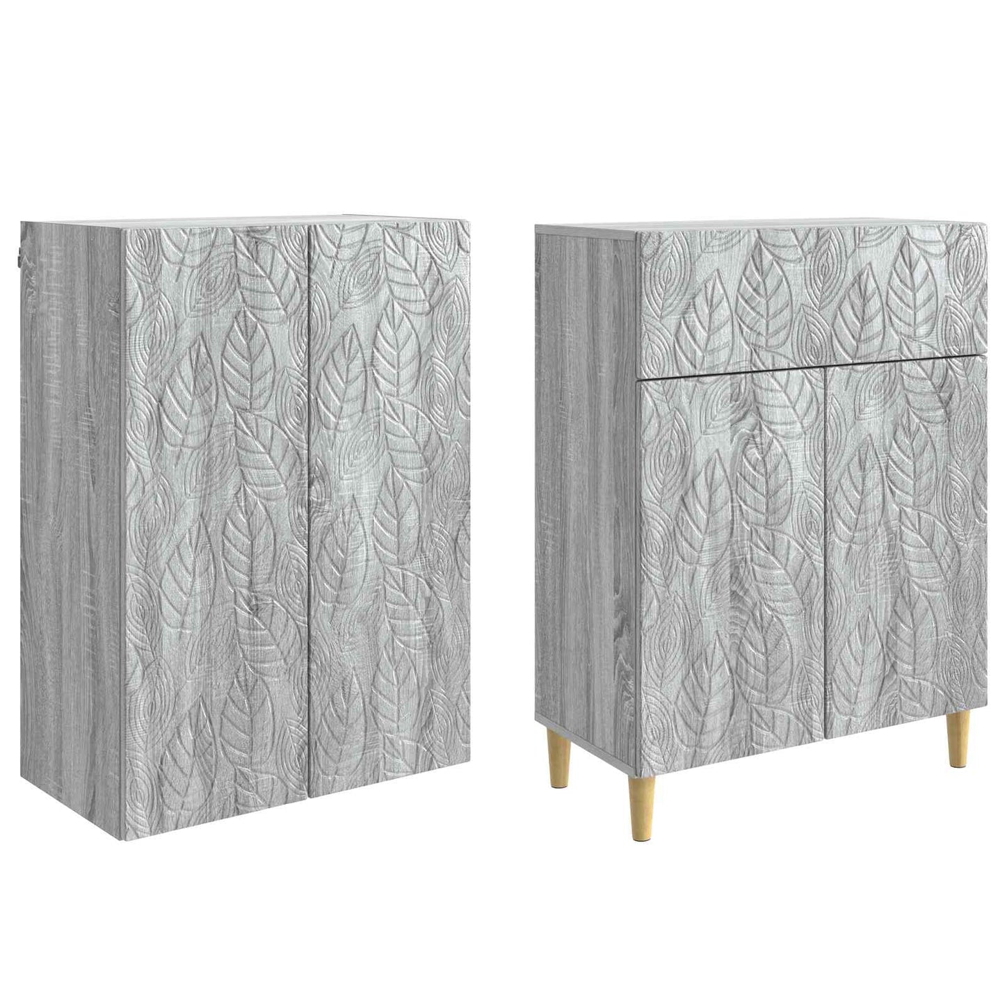 vidaXL Cabinet Set 2 pcs Grey Sonoma Engineered Wood