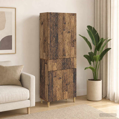 vidaXL Cabinet Set 2 pcs Old Wood Engineered Wood