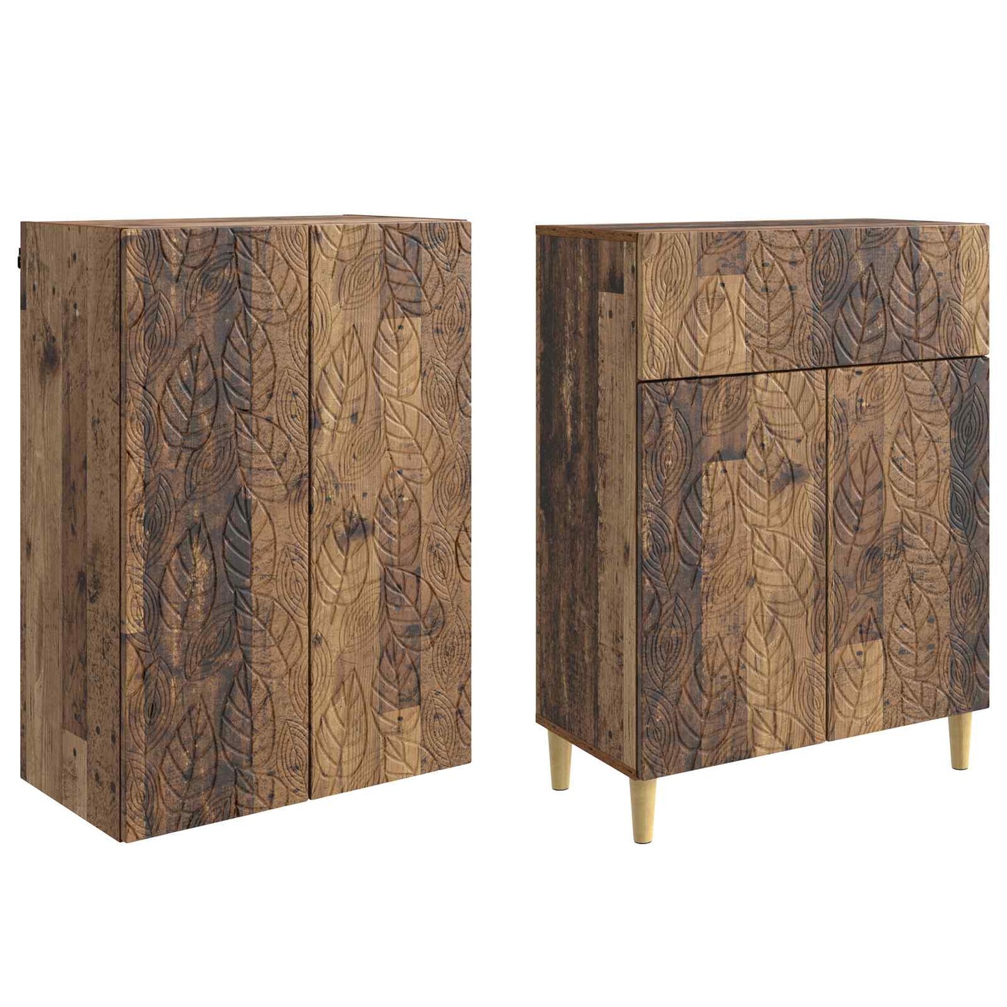 vidaXL Cabinet Set 2 pcs Old Wood Engineered Wood