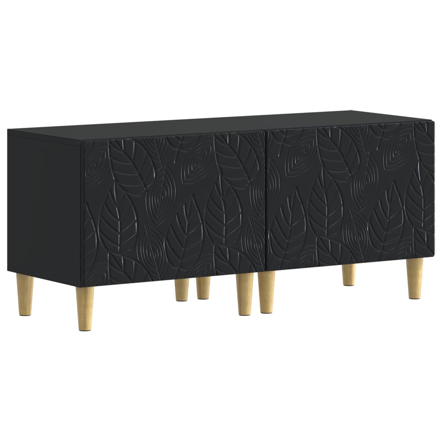 vidaXL 5 Piece LED TV Cabinet Black Engineered Wood