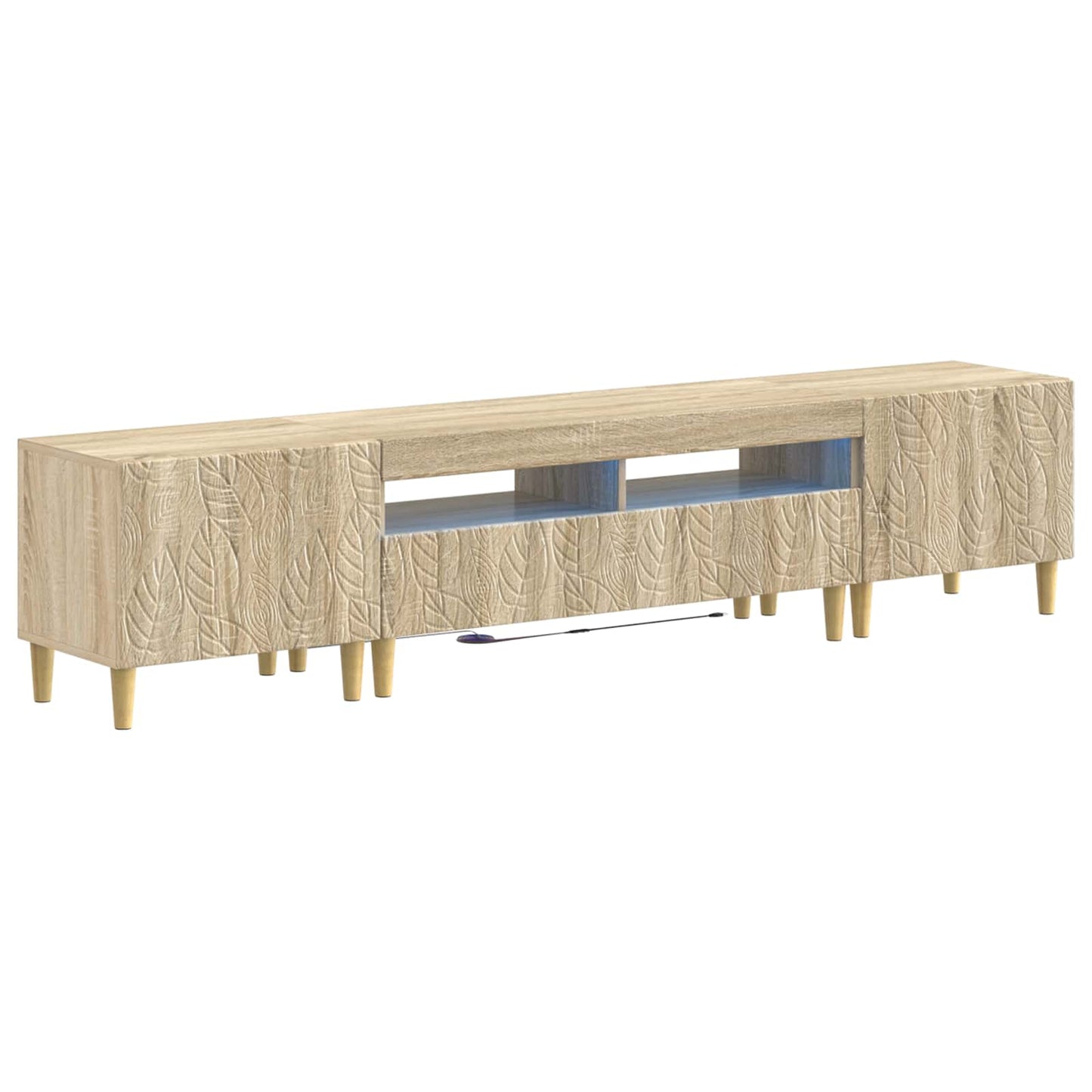 vidaXL 5 Piece LED TV Cabinet Sonoma Oak Engineered Wood