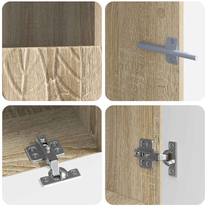 vidaXL 5 Piece LED TV Cabinet Sonoma Oak Engineered Wood