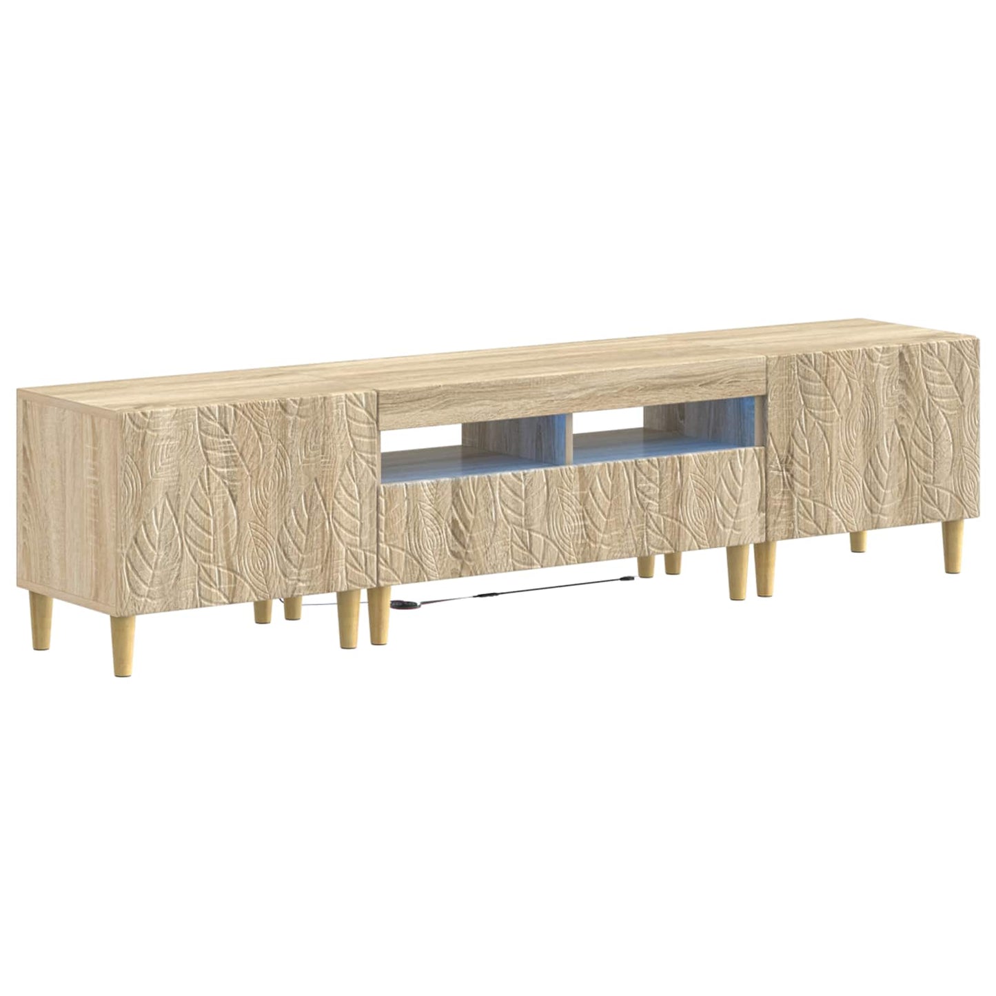 vidaXL 5 Piece LED TV Cabinet Sonoma Oak Engineered Wood
