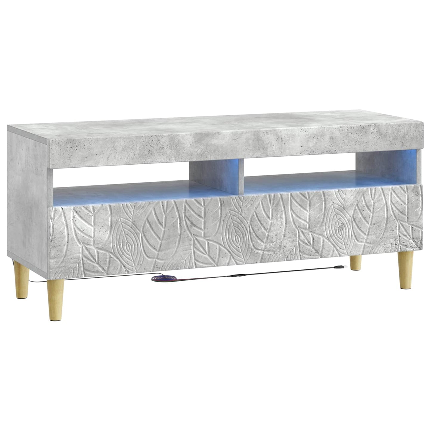 vidaXL 5 Piece LED TV Cabinet Concrete Grey Engineered Wood