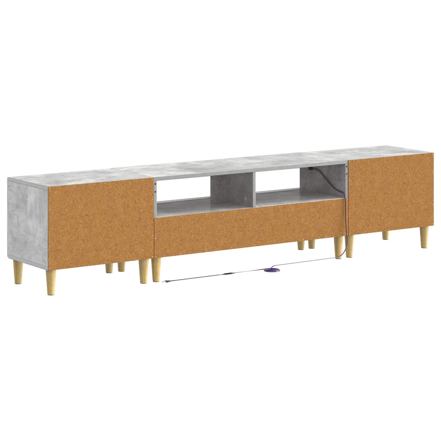 vidaXL 5 Piece LED TV Cabinet Concrete Grey Engineered Wood