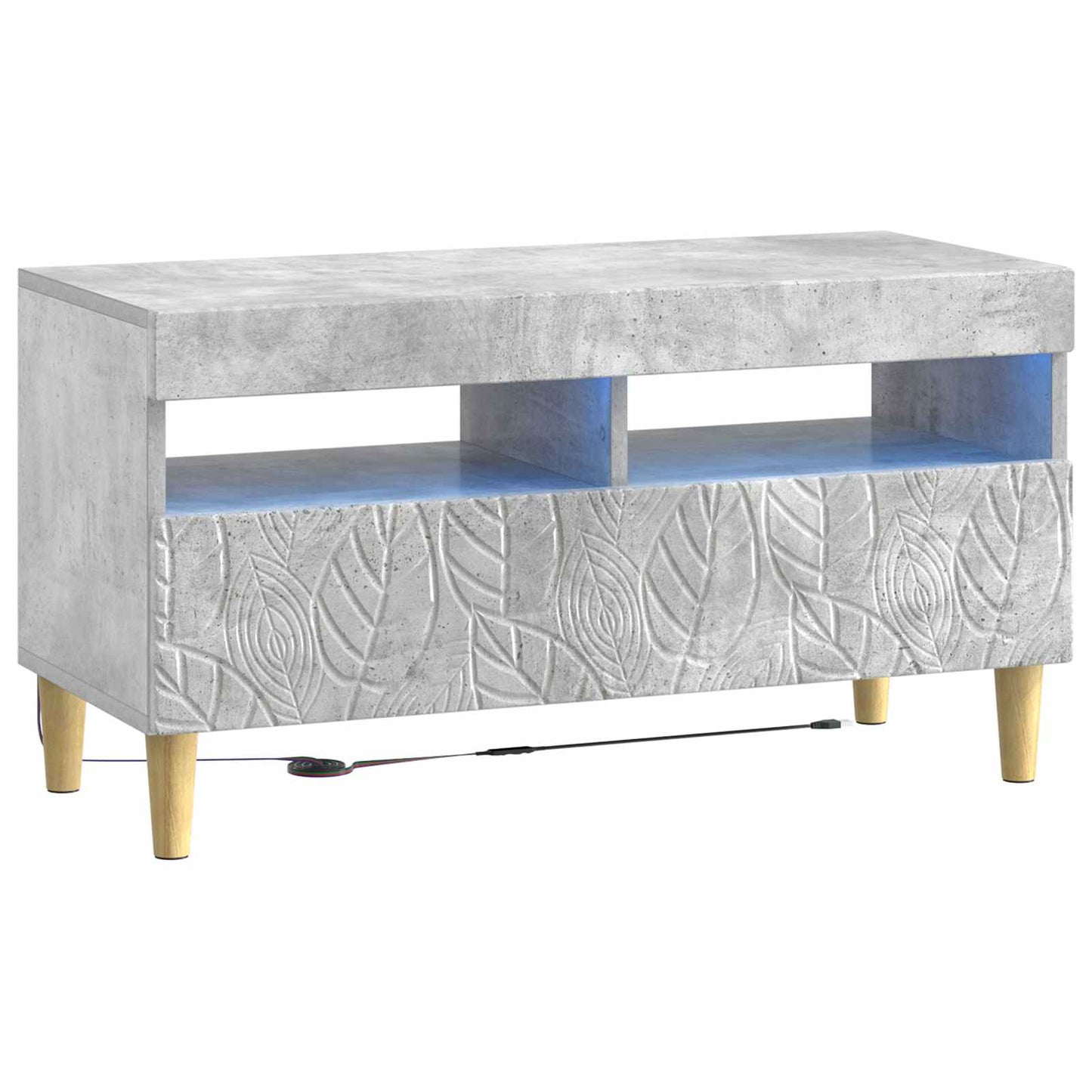 vidaXL 5 Piece LED TV Cabinet Concrete Grey Engineered Wood
