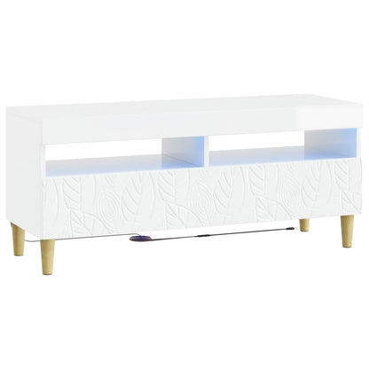 vidaXL 5 Piece LED TV Cabinet High Gloss White Engineered Wood