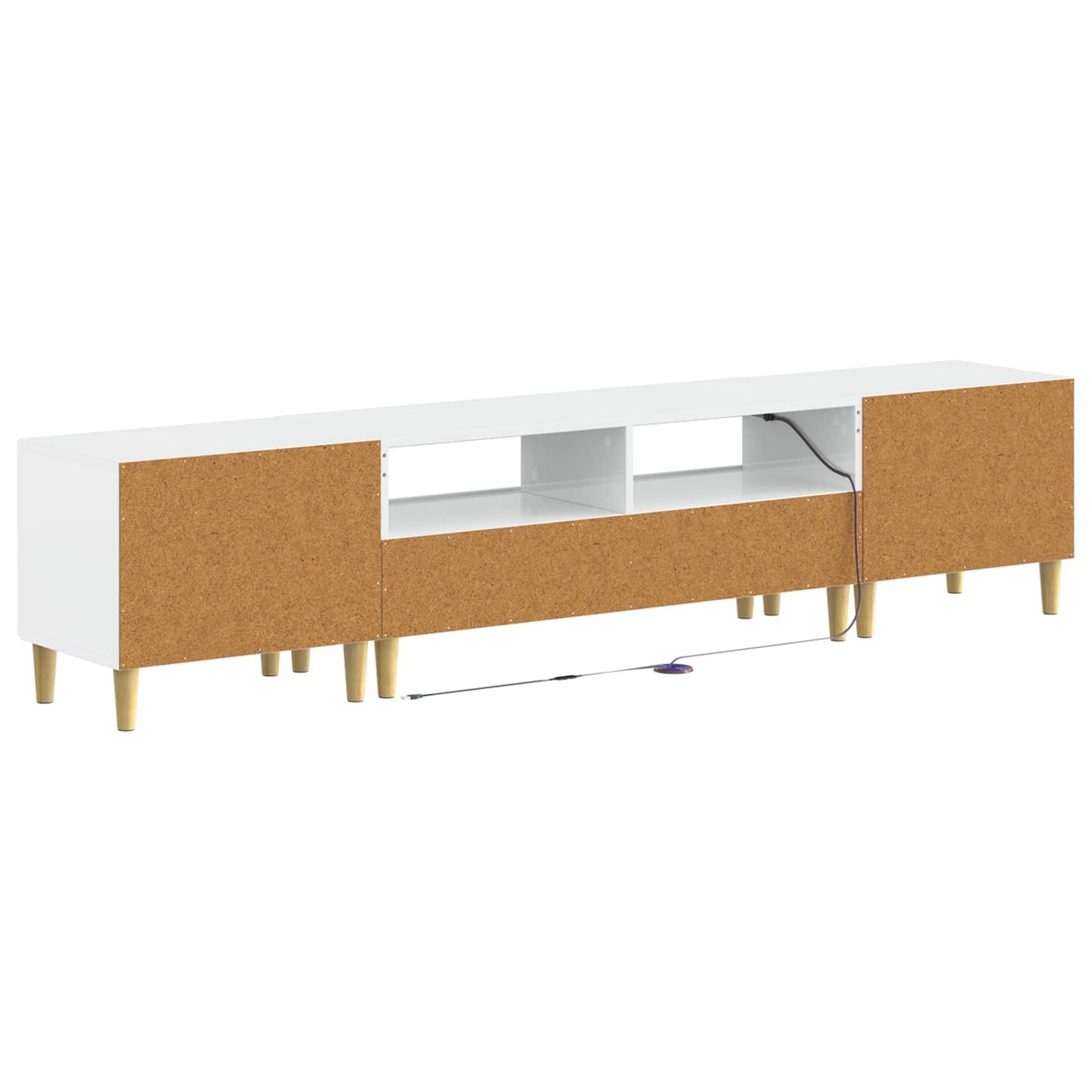 vidaXL 5 Piece LED TV Cabinet High Gloss White Engineered Wood